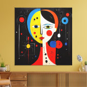 Luna - Dualiteit van expressie Canvas Afdruk (Insitu (Woonkamer))