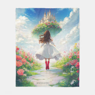 Luna en het wolkenkasteel - Enchanted Fleece Blank