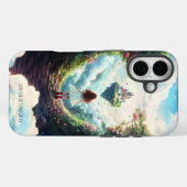 Luna et le Château du Nuage - iPhone 16 Coque (Verso (horizontal))