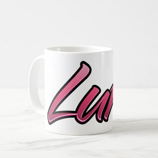 Luna faded pink Tasse Teetasse Kaffeetasse Koffiemok (Voorkant links)