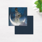 Luna Goddess bij nacht verstrooiende sterren Vierkante Visitekaartjes (Bureau)