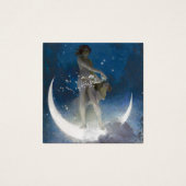Luna Goddess bij nacht verstrooiende sterren Vierkante Visitekaartjes (Voorkant)