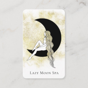 *~* Luna GODDESS Woman on Moon Celestial QR Visitekaartje
