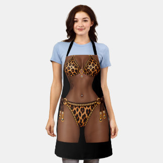 Luna Golden Instinct Caramel Luipaard Bikini Nieuw Schort