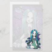 "Luna" Gothic Moon Lilly Fairy Art Stationery Briefpapier (Voorkant / Achterkant)
