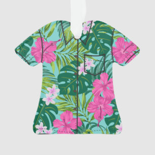 Luna Hibiscus Garden Hawaiian Aloha Shirt- Aqua