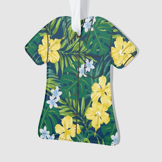 Luna Hibiscus Garden Hawaiian Aloha Shirt - Navy (devant)