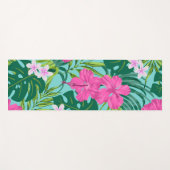 Luna Hibiscus Garden Hawaiian - Turf en Roze Yogamat (Voorkant (horizontaal))