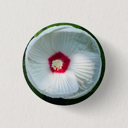 Luna Hibiscus Ronde Button 3,2 Cm (Voorkant)