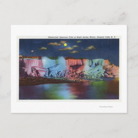 Luna Island Night Uitzicht of New Rainbow Bridge Briefkaart (Voorkant)