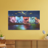 Luna Island Night Uitzicht of New Rainbow Bridge Canvas Afdruk (Insitu (Woonkamer))