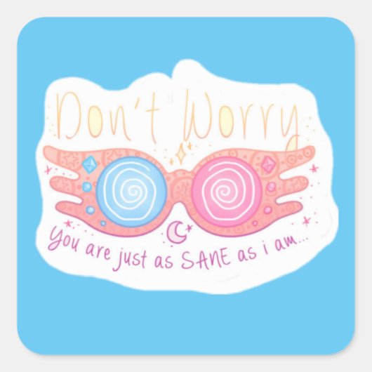 Luna Lovegood Vierkante Sticker (Voorkant)