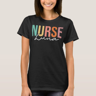 Luna Medical Stethoscope Doctor Nurse Custom Name T-shirt