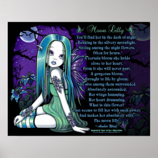 Luna Moon Lilly Gothic Myka Jelina Fairy Poem Post Poster