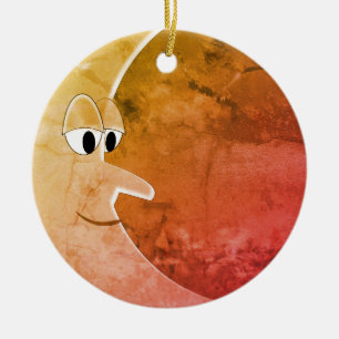 Luna  Moon Tekening Keramisch Ornament