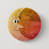 Luna  Moon Tekening Ronde Button 5,7 Cm (Voorkant)
