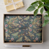 Luna-mot en maan, hemels herhalend bloemmotief tissuepapier (Geschenk)