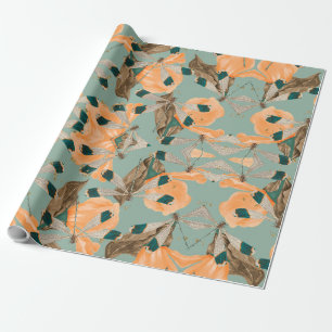 Luna mot vlinder patroon cadeaupapier