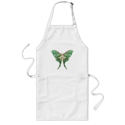 Luna Moth Apron Lang Schort (Voorkant)