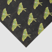 Luna Moth Artwork in levendige kleuren Tissuepapier (Detail)