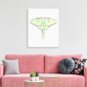 Luna Moth Canvas Afdruk (Insitu (Woonkamer))