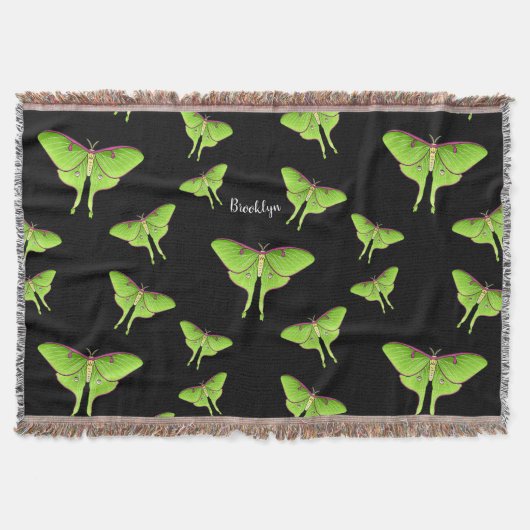 Luna Moth cartoon illustratie Deken (Voorkant)