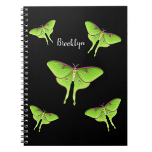Luna Moth cartoon illustratie Notitieboek