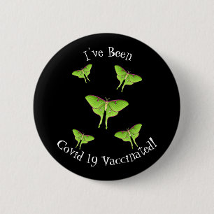 Luna Moth cartoon illustratie Ronde Button 5,7 Cm