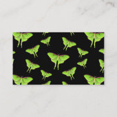 Luna Moth cartoon illustratie Visitekaartje (Achterkant)