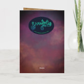 Luna Moth Fairy Horse Carte de vacances (Dos)