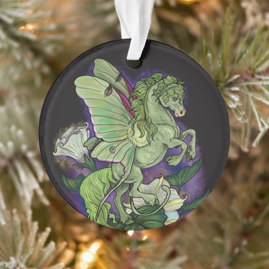 Luna Moth Fairy Horse Pegasus Ornament (Boom)