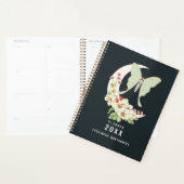 Luna Moth Floral Moon Nom personnalisé Gothique (Devant avec enveloppe)
