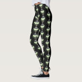 Luna Moth Maan Phases Zwart Leggings (Links)
