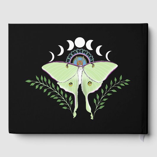 Luna Moth maanfasen Gastenboek (Achterkant)