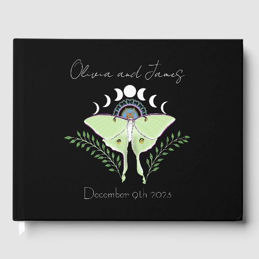 Luna Moth maanfasen Gastenboek (Voorkant)
