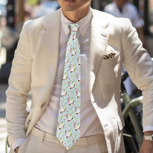 Luna Moth Moon Witte Kat Groen Stropdas