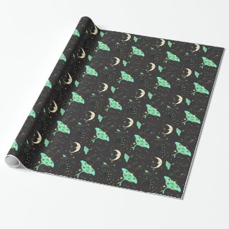 Luna Moth Moth Moth Moth moon nacht sky wrapping p Cadeaupapier