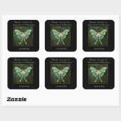 Luna Moth Nom du livre Sticker de plaque (Feuille)