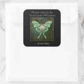 Luna Moth Nom du livre Sticker de plaque (Sac)