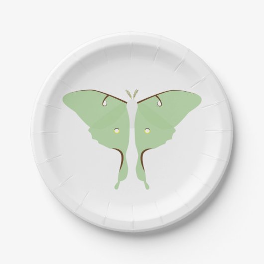 Luna Moth - Papieren Borden Bordje (Voorkant)