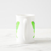 Luna Moth Pastel Lime Green Bone China Mug (Dos)
