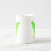 Luna Moth Pastel Lime Green Bone China Mug (Devant)