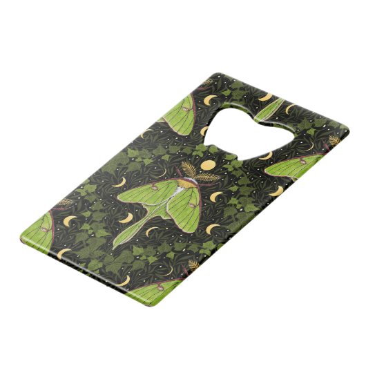 Luna moth, phases de lune et damas de lierre 2 (Devant Angle)