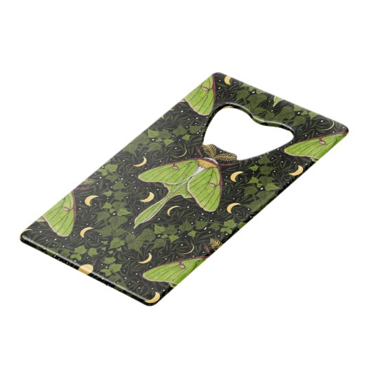 Luna moth, phases de lune et damas de lierre 2 (Dos Angle)