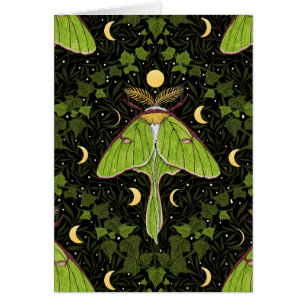 Luna moth, phases de lune et damas de lierre 2