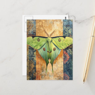 Luna Moth Schilderij Briefkaart