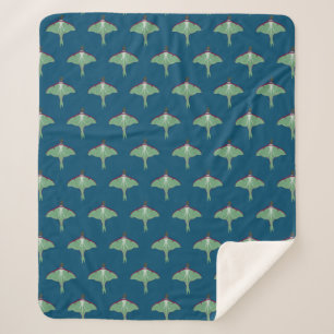 Luna Moth Sherpa Deken