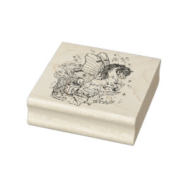 Luna moth winged Fairy Horse Rubber Stamp Rubberstempel