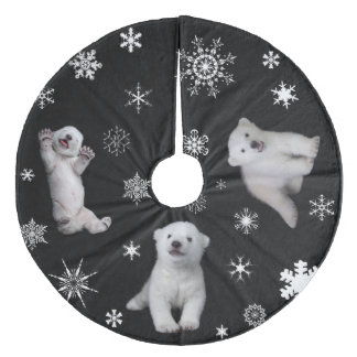 Luna - poolbeer fleece kerstboom rok