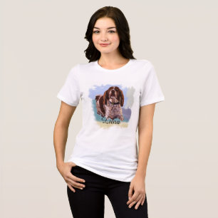 “Luna” – Portret van een hond - Personaliseer de j Tri-Blend Shirt